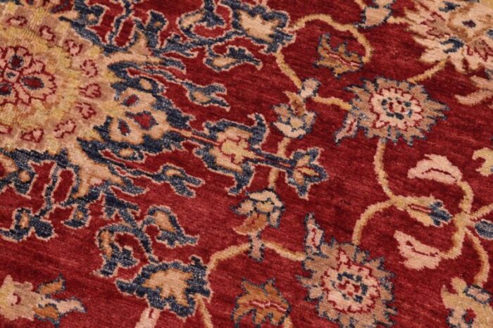 classic ziegler red blue hand knotted wool rug 84 x 911 3914