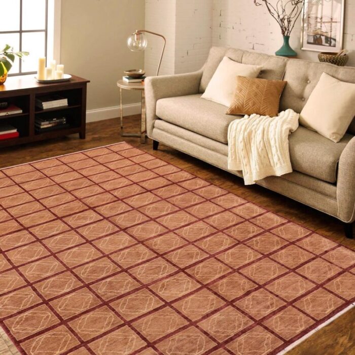 classic ziegler tan nude hand knotted wool rug 80 x 94 7933