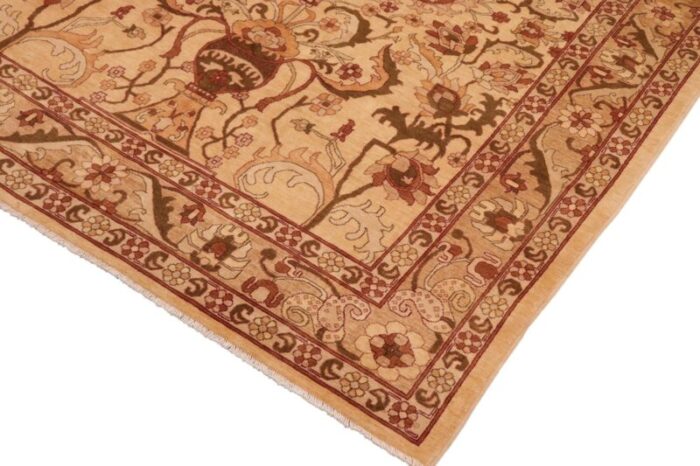 classic ziegler tan red hand knotted wool rug 81 x 911 6104