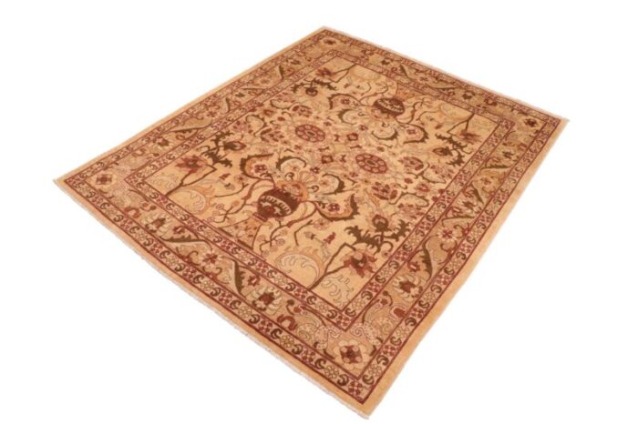 classic ziegler tan red hand knotted wool rug 81 x 911 7358