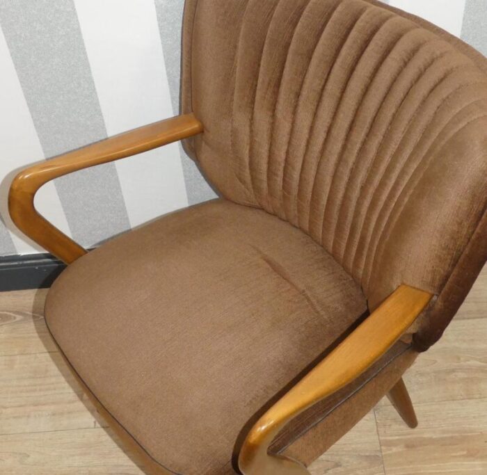 cocktail chair with brown armrests 1950s 2143