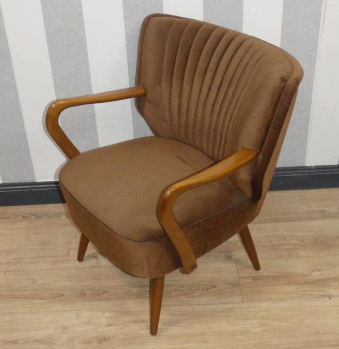 cocktail chair with brown armrests 1950s 3846