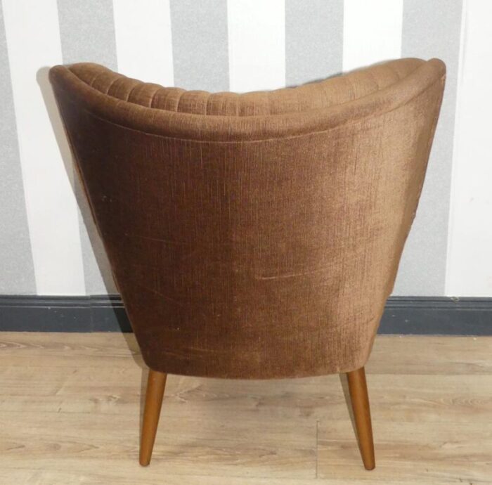 cocktail chair with brown armrests 1950s 6901