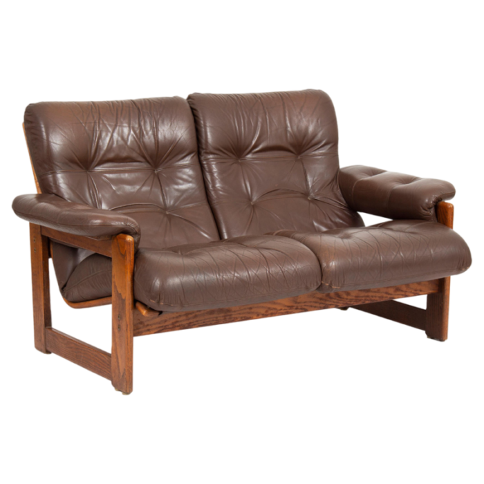 coja leather loveaseat sofa 1960s 2716