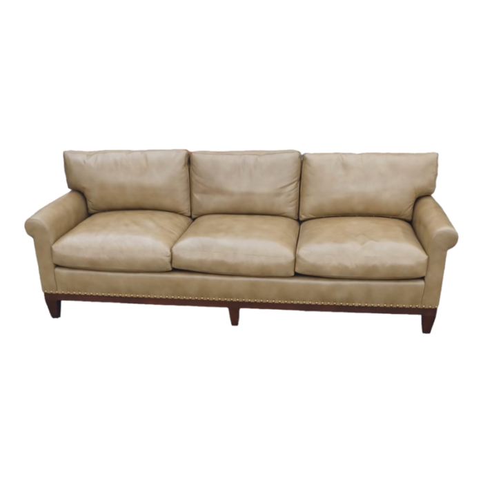 contemporary nancy corzine leather chelsea sofa 7383