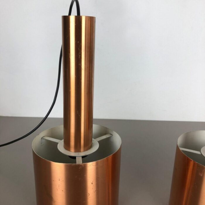 copper club hanging light by jo hammerborg for fog morup denmark 1963 set of 2 20