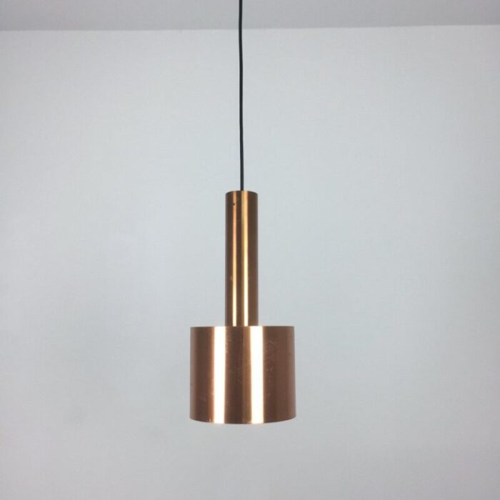 copper club hanging light by jo hammerborg for fog morup denmark 1963 set of 2 4