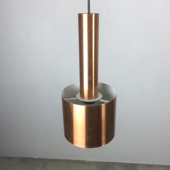 copper club hanging light by jo hammerborg for fog morup denmark 1963 set of 2 5