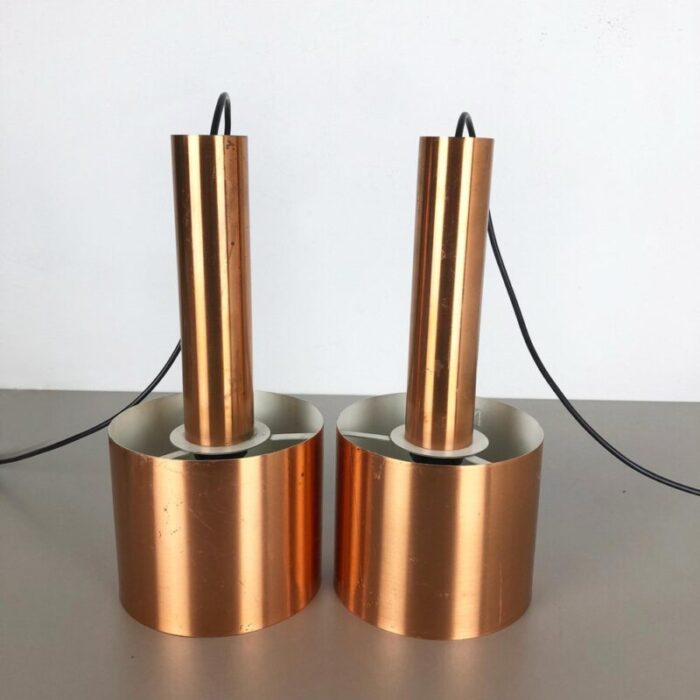 copper club hanging light by jo hammerborg for fog morup denmark 1963 set of 2 9