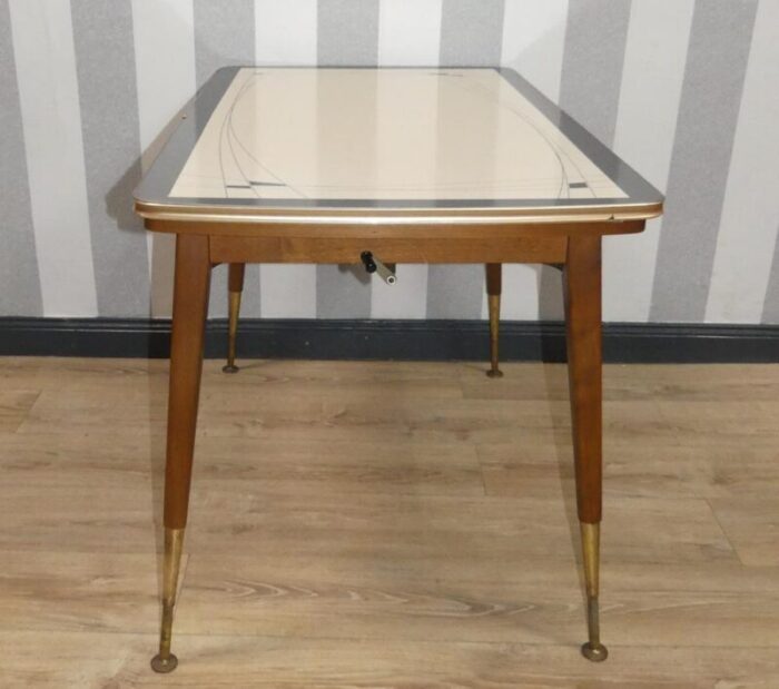 crank table mufuti in cream and black 1960s 0610