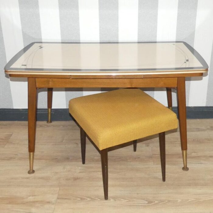 crank table mufuti in cream and black 1960s 1851