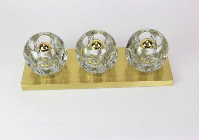 crystal glass wall sconces by gaetano sciolari for peill putzler set of 2 2