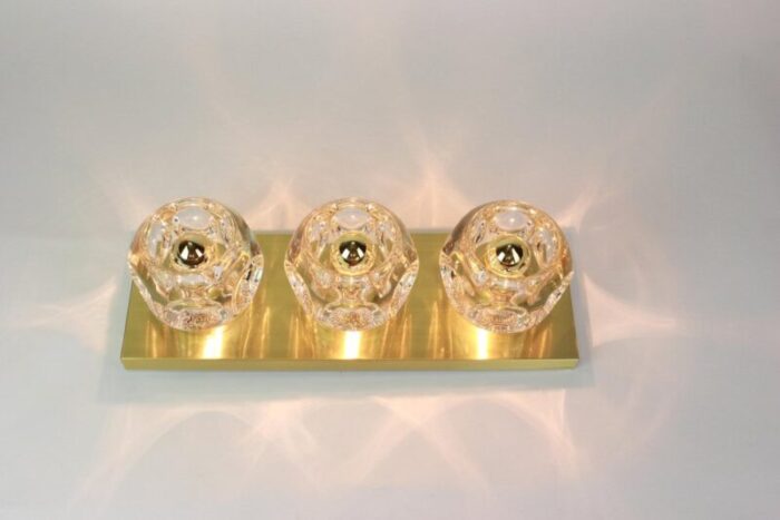 crystal glass wall sconces by gaetano sciolari for peill putzler set of 2 8