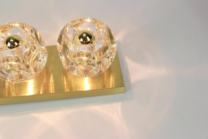 crystal glass wall sconces by gaetano sciolari for peill putzler set of 2 9