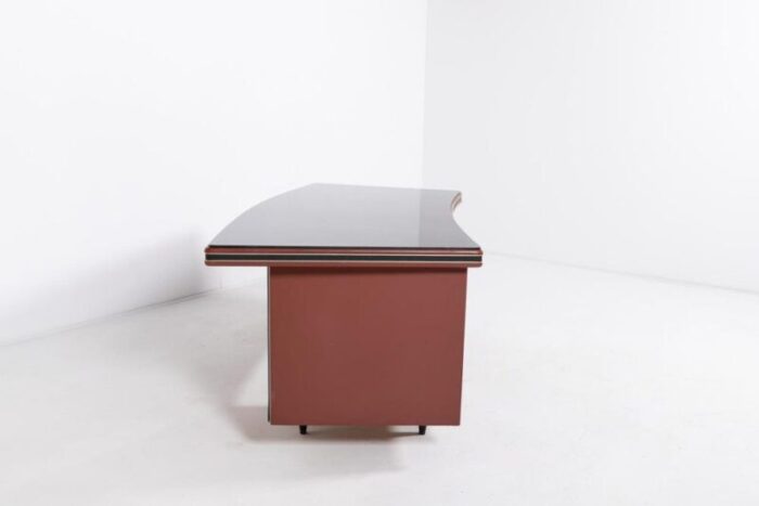 curved desk from anonima castelli italy 1950s 4321