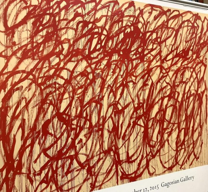 cy twombly bacchus original london exhibition poster 4332