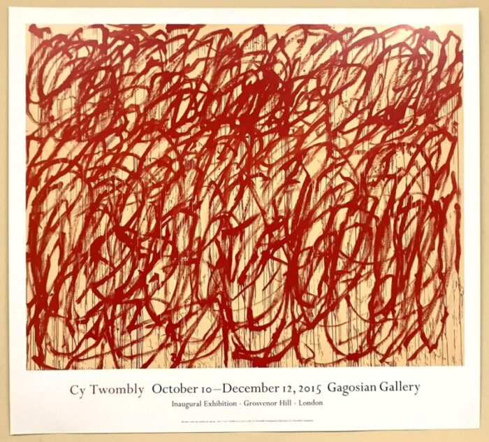 cy twombly bacchus original london exhibition poster 5718