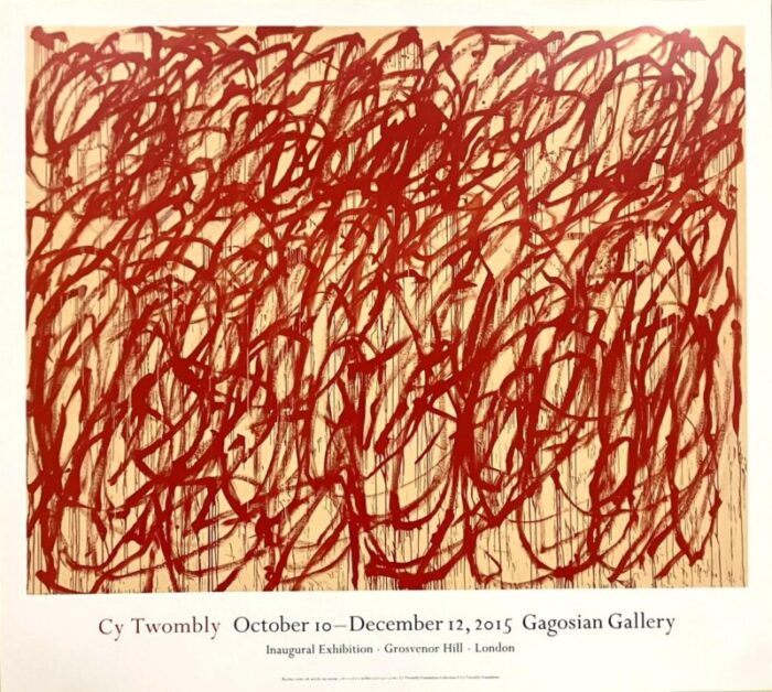 cy twombly bacchus original london exhibition poster 6269