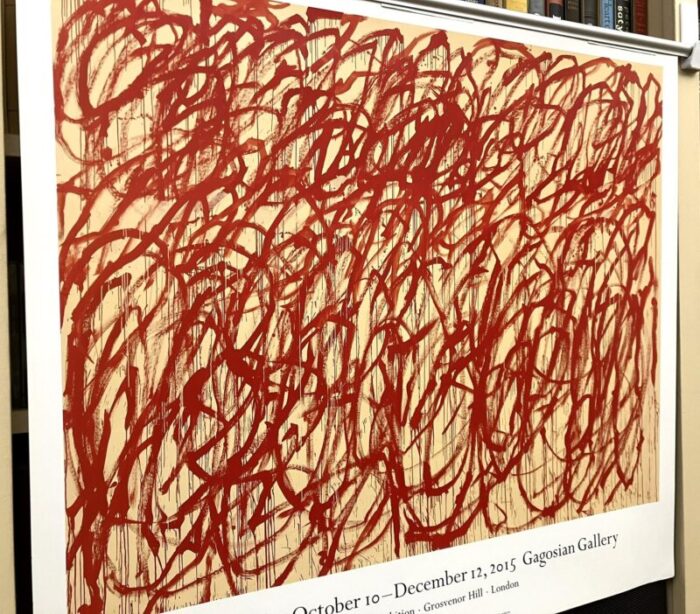 cy twombly bacchus original london exhibition poster 8838