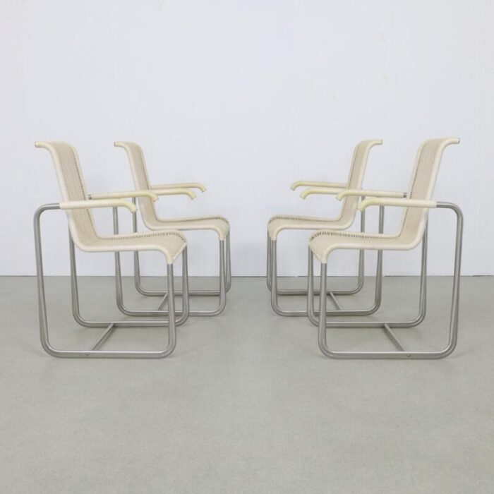 d25 dining chairs by axel bruchhauser for tecta 1980s set of 4 1777