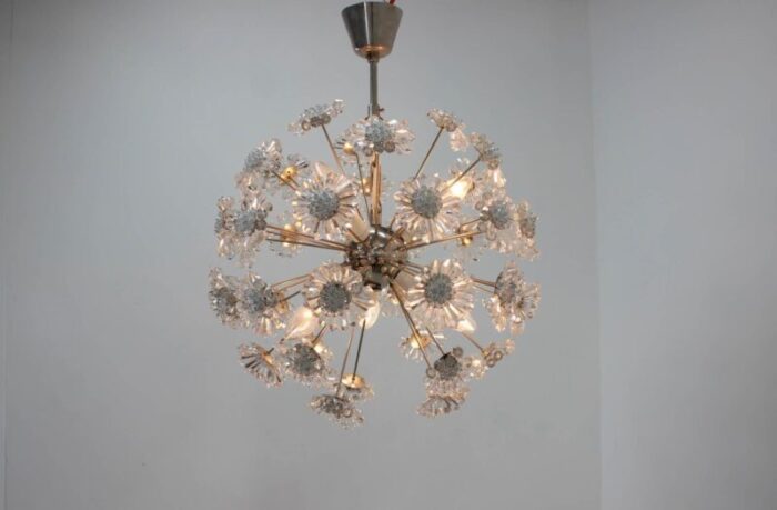 dandelion chandelier from preciosa 1970s 2