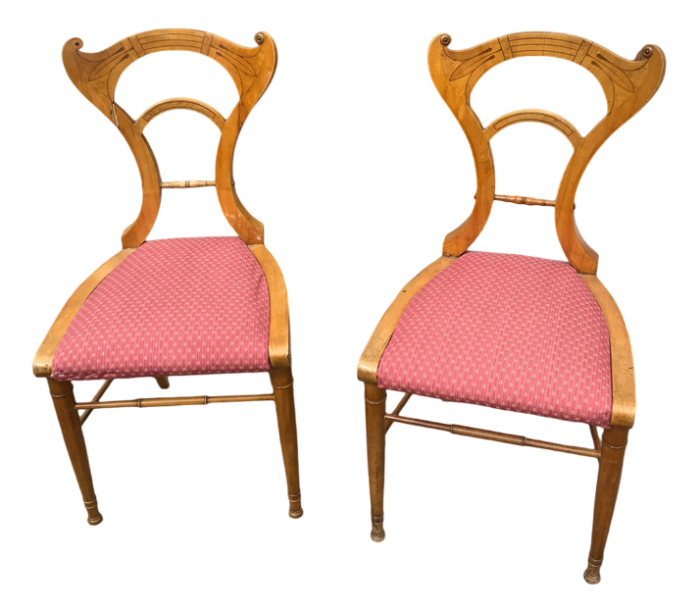 danhauser vienna chairs in maple 1840 set of 2 2745