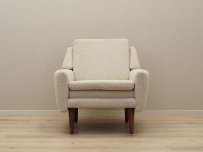 danish cream armchair 1970s 2085