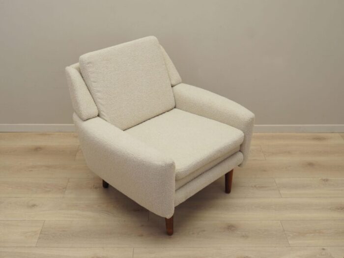 danish cream armchair 1970s 3589