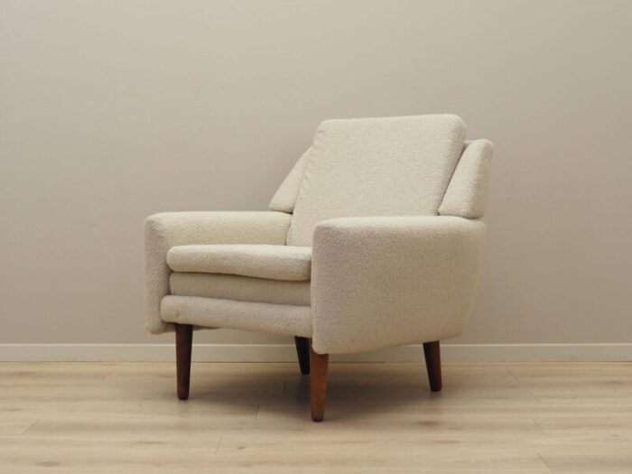 danish cream armchair 1970s 8833