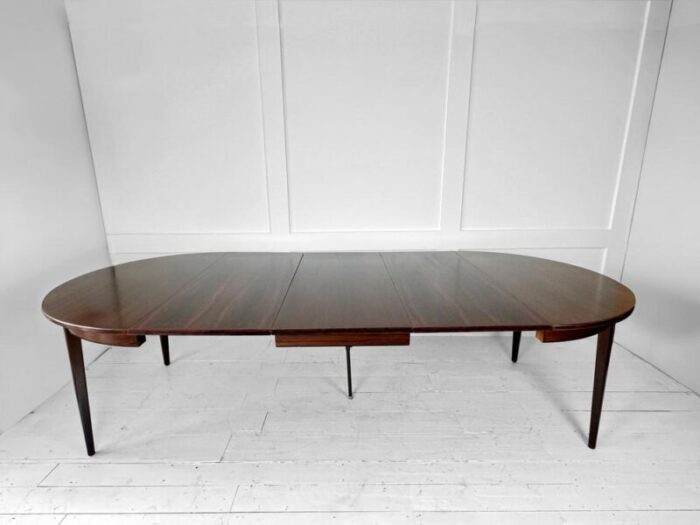 danish model 55 rosewood extending dining table from omann jun 1960s 5033