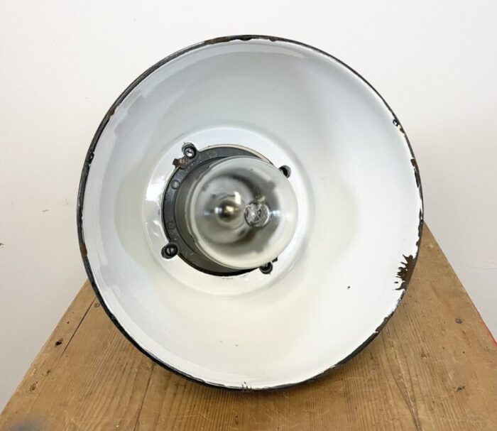 dark grey explosion proof lamp from elektrosvit 1970s 12