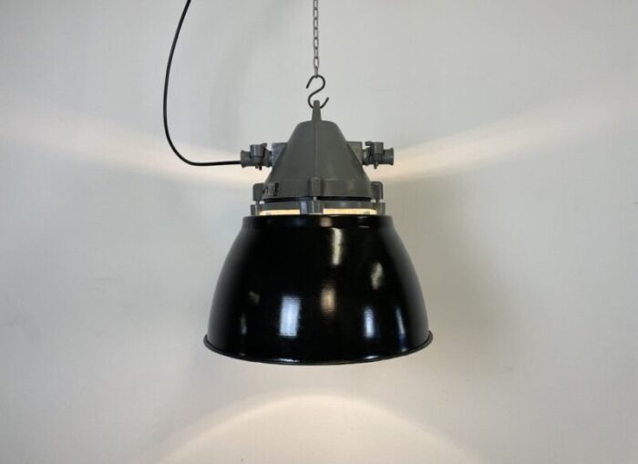 dark grey explosion proof lamp from elektrosvit 1970s 14