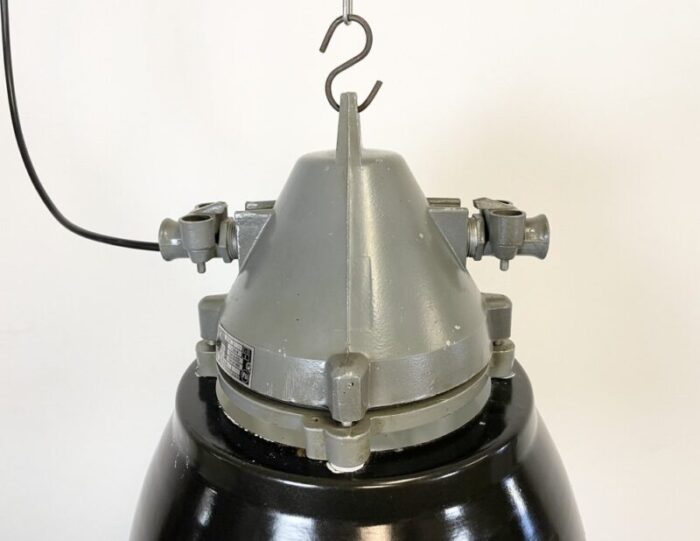 dark grey explosion proof lamp from elektrosvit 1970s 3