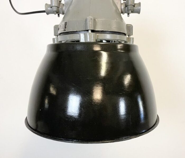 dark grey explosion proof lamp from elektrosvit 1970s 4