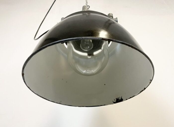 dark grey explosion proof lamp from elektrosvit 1970s 7