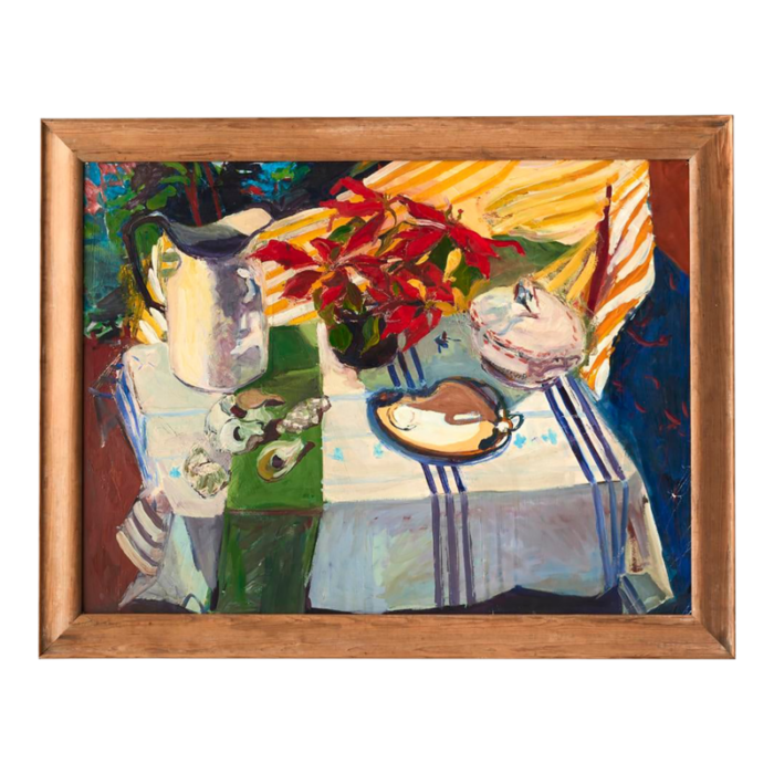 deborah kriger tablescape painting late 20th century framed 2101