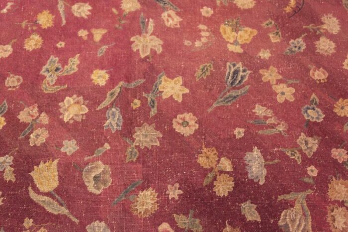 details antique english needlepoint floral rug 71983 nazmiyal master