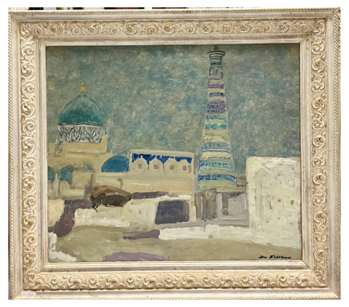 dmitrij kosmin bukhara evening oil painting 1975 framed 2767