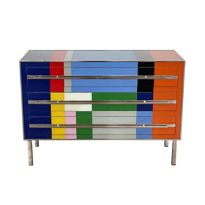 dresser with 3 glass drawers 1980s 1618