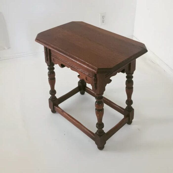 early 1900s early oak joint stool 0875