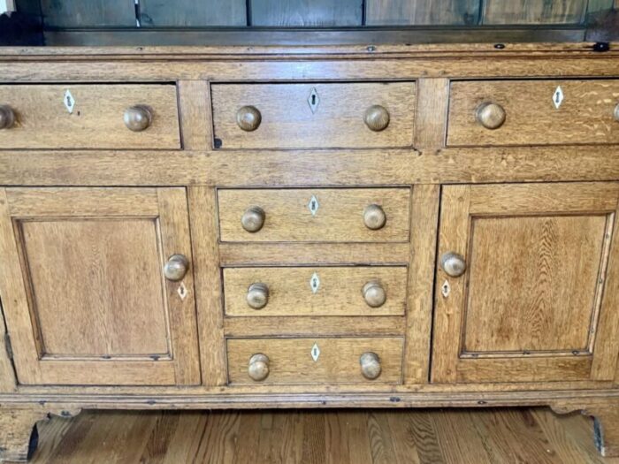 early 19th century two part oak welsh dresser 8075