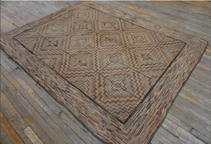 early 20th century american hooked rug 1959