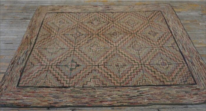 early 20th century american hooked rug 6805