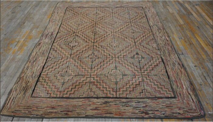 early 20th century american hooked rug 9049