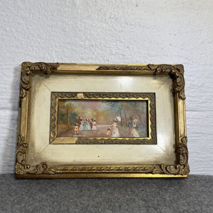 early 20th century antique french style painting framed 5400