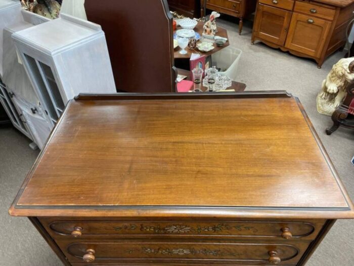 early 20th century berkey and gay furniture 4 shelf dresser floral print carved 0635