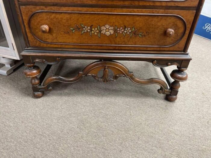 early 20th century berkey and gay furniture 4 shelf dresser floral print carved 3003