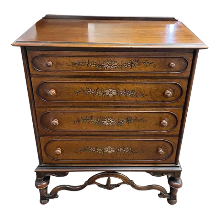 early 20th century berkey and gay furniture 4 shelf dresser floral print carved 8142