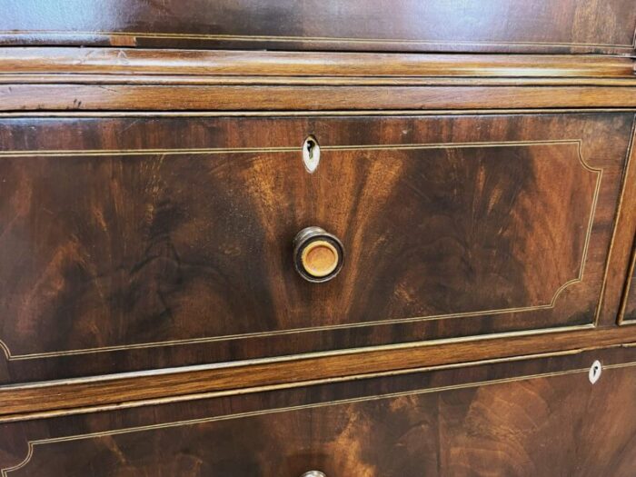 early 20th century english georgian directoire style tallboy linen chest 8054