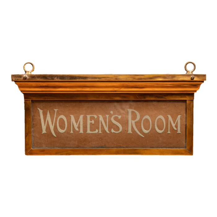 early 20th century frink polarlite womens room sign 2703